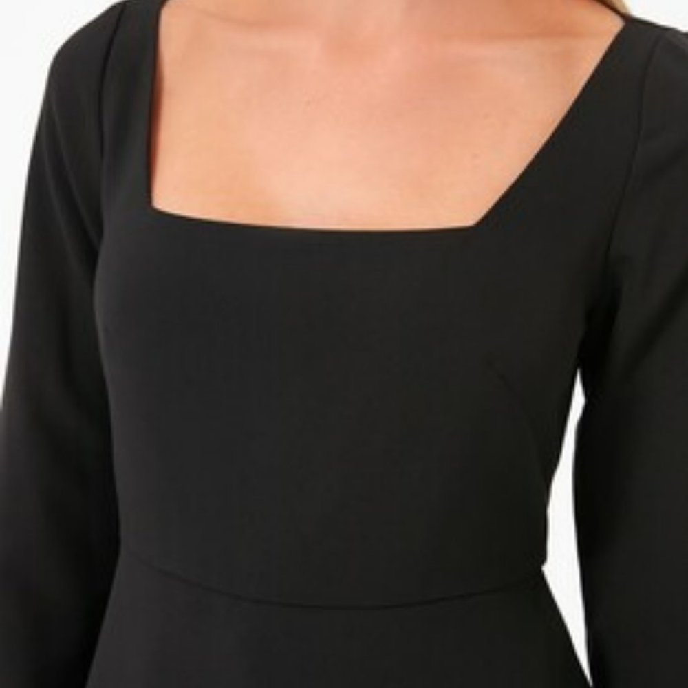 Pomander Place Black Fitted 3/4 Sleeve Blouse - Picture 3 of 7